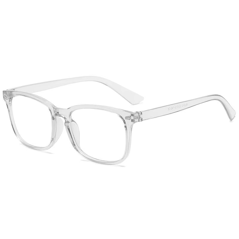 Blue Light Blocking Glasses for Men and Women - Matte Black and Transparent Fashionable Eyewear for Gaming and PC Use