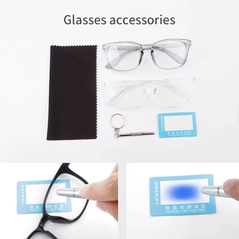 Blue Light Blocking Glasses for Men and Women - Matte Black and Transparent Fashionable Eyewear for Gaming and PC Use
